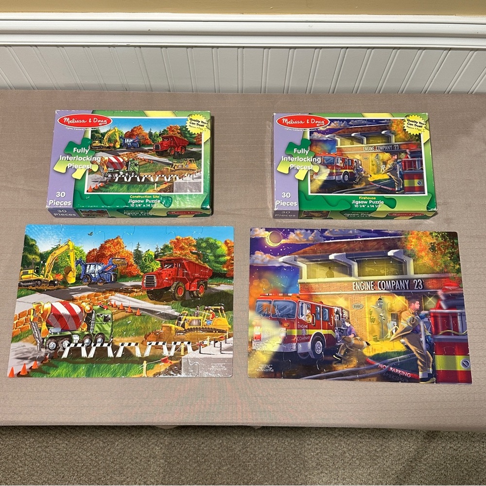 (2) Sets of Melissa & Doug 30 Pieces Jigsaw Puzzles